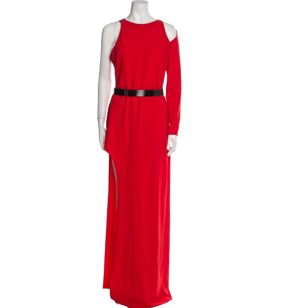 Halston Heritage Red Evening Gown W/O Belt Sz